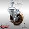 Service Caster 4 Inch SS High Temp Phenolic Swivel 12mm Threaded Stem Caster with Brake SCC SCC-SSTS20S414-PHSHT-TLB-M1215 - alternate 1
